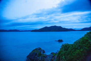奄美大島、夏の早朝の海。