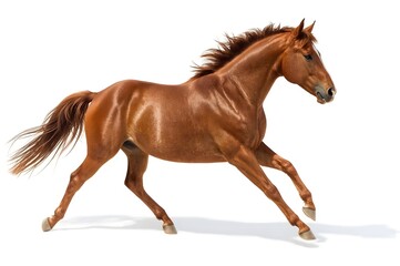 Obraz premium Chestnut Horse Galloping Majestic Equine in Motion