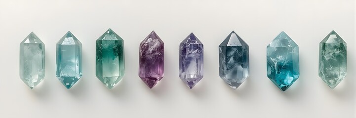 Vibrant Rainbow Fluorite Crystals Collection of Polished Gemstones