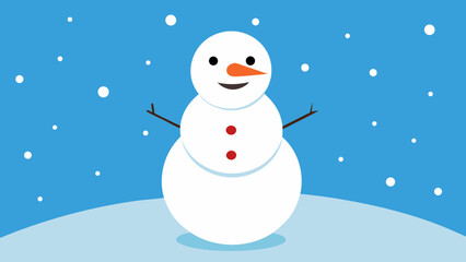 Fototapeta premium Charming Snowman Illustration Winter Wonderland Character Design