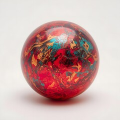 Colorful Sphere Creation, Studio Environment, Photography Showcase of Vibrant Patterns