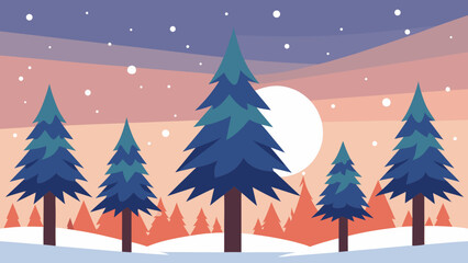 Obraz premium winter landscape with trees