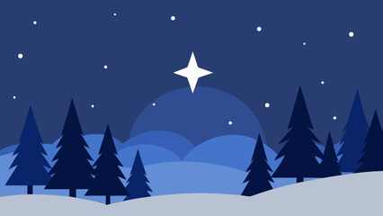 christmas night landscape