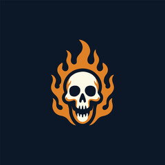 skull fire logo