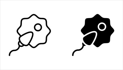 Sperm icon set.  simple design for medical or science purpose on white background