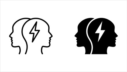 Conflict Resolution icon set symbol isolated on white background