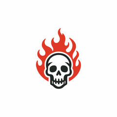 skull fire logo