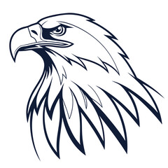 Fototapeta premium Dark Blue Eagle Head Vector Logo Template