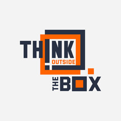 think outside, typography slogan