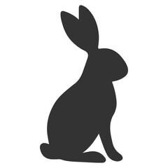 Obraz premium black silhouette of a rabbit