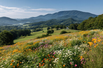 breathtaking summer landscapes showcasing blooming fields of vibrant flowers across  states of usa