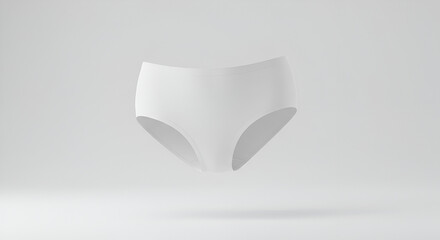 White Underwear Floating in a Minimalist Studio Setting for Comfort and Design