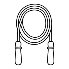 Skipping rope line icon