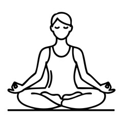 Woman Meditation Sitting Pose Icon