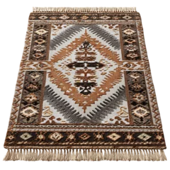 Photo sur Plexiglas Hand woven rug with intricate geometric patterns.