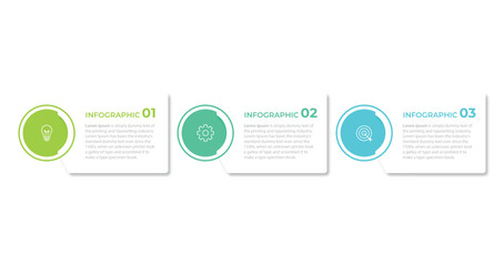 Business infographic template. Thin line design label with icon and 3 options, steps or processes.