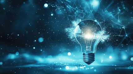 Illuminating concept of innovation and technology.