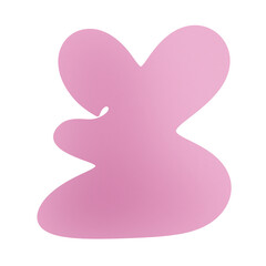 Pastel Bunny Shape Blob with Ears – Cute Abstract PNG