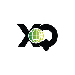 Earth XQ or QX logo and icon design