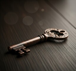 old key on old paper
