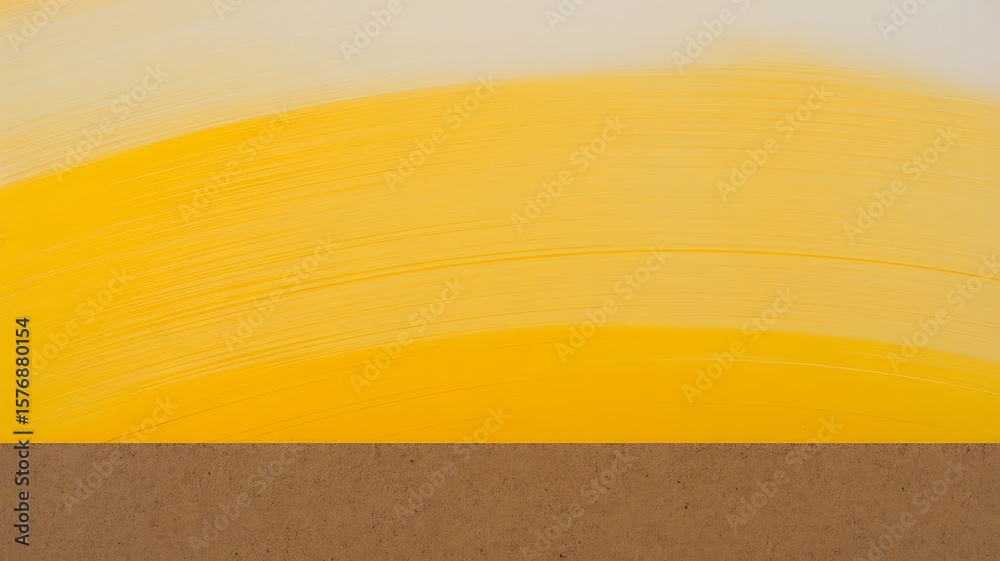 Canvas Prints flowing golden yellow abstract with brown base image