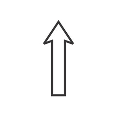 Fototapeta premium Simple arrow points upward, direction indicator icon