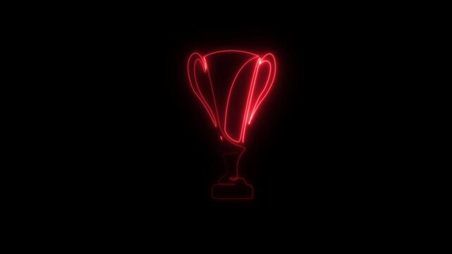 Abstract of winning golden trophy. Icon symbol of champion achievement trophy. trophy cup competition