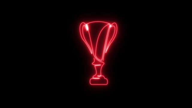 Abstract of winning golden trophy. Icon symbol of champion achievement trophy. trophy cup competition