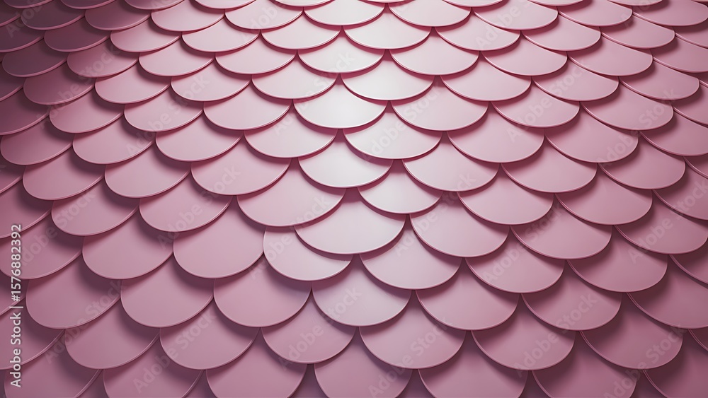Wall mural pink overlapping scales pattern texture background
