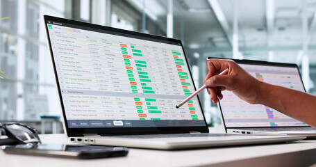 Young African Woman Analyzing Medical Data