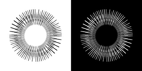 Dynamic abstract spiral sound wave rhythm lines. Circular spiral sound wave rhythm of lines. Circular futuristic abstract lines, black and white background.	