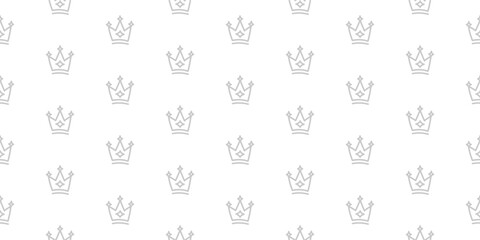 Obraz premium Doodle Crown Pattern Background. King Crown pattern. Queen crown pattern. seamless pattern crown pattern background.