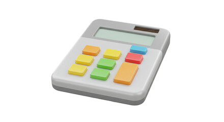3D Calculator with Colorful Buttons for Finance and Accounting Use
