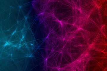 Obraz premium Futuristic Abstract Digital Network Particle Wave Background 