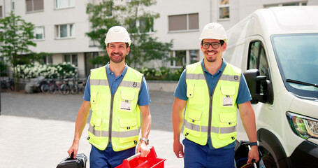 Skilled Workers On Duty: HVAC Electrician And Plumber