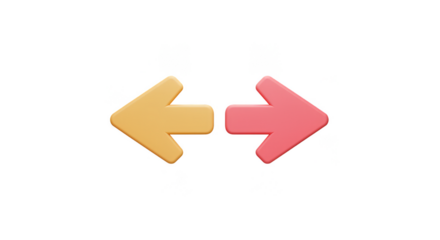 3d Exchange Arrows Render Graphic Interface Sign Isolated Illustration