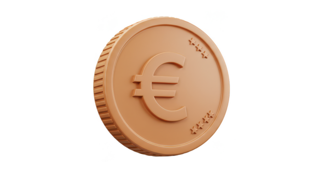 3d Euro Coin Money Currency Bronze Metallic Illustration