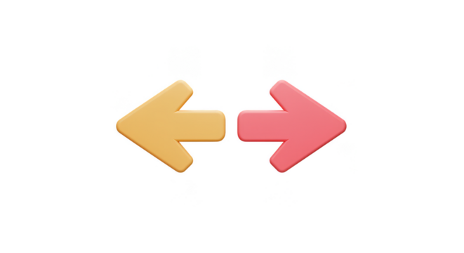 3d Exchange Arrows Render Graphic Interface Sign Isolated Illustration