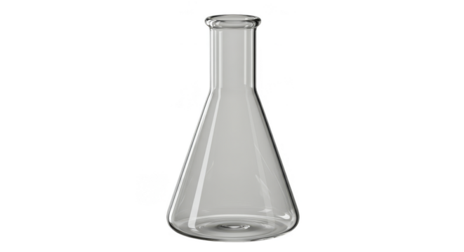 3D Flask Chemistry Tool Transparent Glass Laboratory Equipment