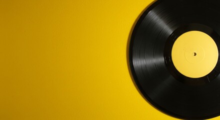 Obraz premium colored felt records, composition, minimal modern, unique corner or copy room, soft light,