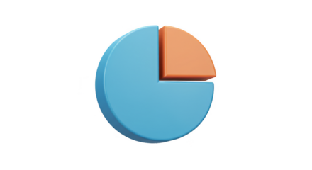 3D Pie Chart Illustrative Growth Diagram Data Visualization Graph