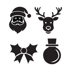 christmas reindeer with santa hat Farmhouse Christmas - Merry Christmas! Sign