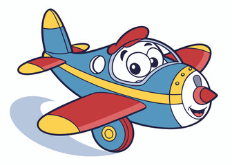 illustration of a cartoon airplane