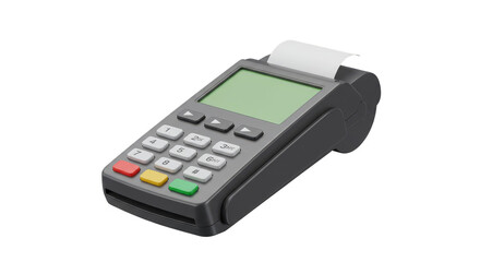 3d Rendered Pos Terminal Payment Machine for Easy Credit Transactions