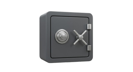 3D Rendering Metal Safe Vault for Secure Finance Isolated Background