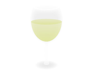 白ワイングラスのイラスト