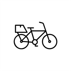 Obraz premium Delivery Bicycle on transparent background for web and graphic design