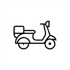 Delivery Scooter on transparent background for web and graphic design