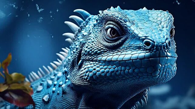 lizard in Delfts Blauw realistis, highly detailed ,ai generatif
