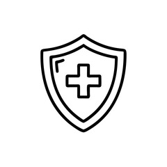 Obraz premium Health Insurance Shield on transparent background for web and graphic design